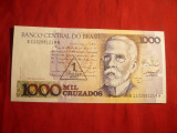 Bancnota 1 Cruzados supratip. pe 1000 Cr. Brazilia , cal.NC