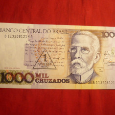 Bancnota 1 Cruzados supratip. pe 1000 Cr. Brazilia , cal.NC