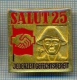 714 INSIGNA -MILITARA - SALUT 25 -JEDERZEIT GEFECHTSBEREIT -RDG -starea care se vede