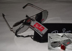 Ochelari de soare RAY BAN AVIATOR 3025 SILVER FRAME - MIRROR LENS !!! OFERTA !!! foto