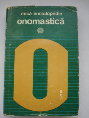 Mica enciclopedie - ONOMASTICA foto