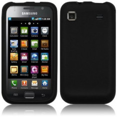 SAMSUNG GALAXY S i9000 / GALAXY PLUS i9001 HUSA SILICON NEAGRA NOUA + FOLIE ECRAN SI SERVETEL GRATIS ! foto