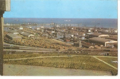 CPI (B1716) CONSTANTA. VEDERE DIN PORT, EDITURA MERIDIANE, CIRCULATA 1967, STAMPILE foto