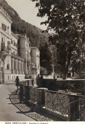 Carte postala CP CS003 Baile Herculane - Sanatoriul balnear - circulata 1963 foto