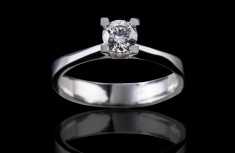 Inel de logodna solitar (solitaire) diamant jumatate carat (0.50ct) foto