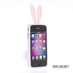 Toc , Husa Iphone 4G 4S Silicon Gel iPhone 4G 4S Rabbit Iepure Bunny Rabito Cu Urechi Roz foto