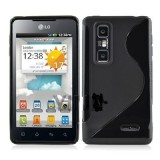 Husa silicon LG Optimus 3D Max P720 + stylus, Alt model telefon LG, Negru, Gel TPU, HTC