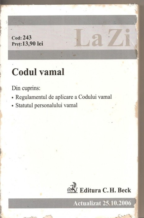 (C2749) CODUL VAMAL LA ZI, EDITURA C. H. BECK
