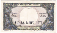 Bancnota 1000 lei 1943,XF foto