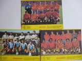 Lot 3 foto echipele de fotbal din Columbia, Uruguay si Spania 1990