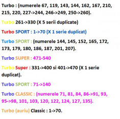 VAND COLECTII SURPRIZE TURBO. ~ 1000 bucati! 6 serii complete + serii duplicat + serii incomplete foto