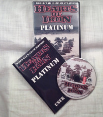 JOC PC CD-ROM STRATEGY = HEARTS OF IRON PLATINUM = (TV) PACHET COMPLET ORIGINAL PENTRU COLECTIONARI foto