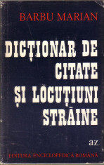 Barbu Marian-Dictionar de citate si locutiuni straine foto