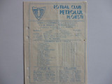 Program meci fotbal PETROLUL Ploiesti -CSM BORZESTI 19.10.1975