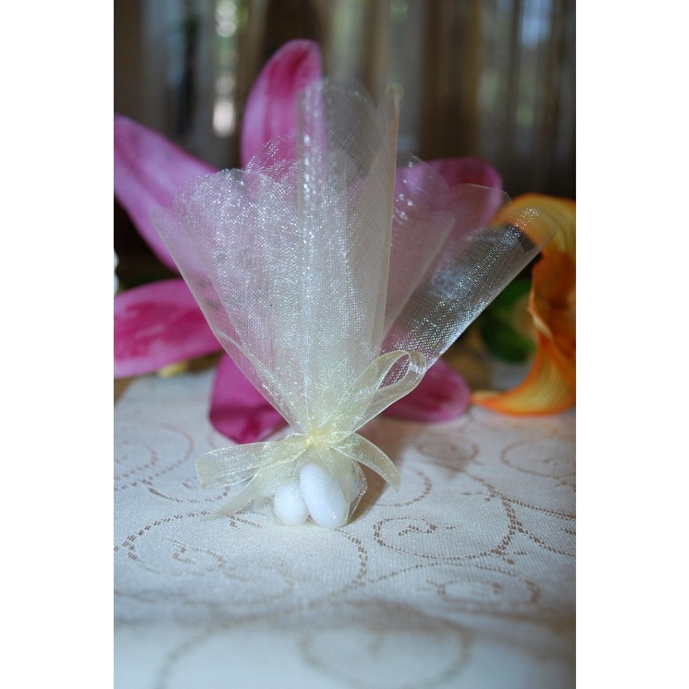 Marturii Nunta Botez Saculeti Din Organza Cu Pietricele Decorative