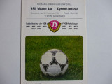 Program meci fotbal BSG WISMUT AUE - DYNAMO DRESDA (Germania) 22.11.1986