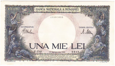 Bancnota 1000 lei 1941,a.UNC,filigran Traian foto