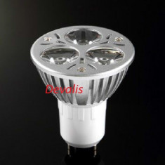 Spot led GU10 3W (3x1W) 180-265V alb cald foto