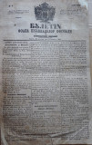 Buletin , foaia publ. oficiale in Principatul Moldovei , Iasi , nr. 1 din 1854