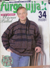 REVISTA DE TRICOTAJE CU TIPARE FURGE UJJAK NR. 10 DIN 1998 foto