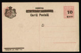 Romania 1919 - Carte postala maghiara supratipar romana 10 Bani / 10 filler rosu, 1900-1950