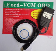 Interfata diagnoza Cablu cu Soft Tester Scaner Ford VCM OBD2 FoCOM pana la 2015 foto