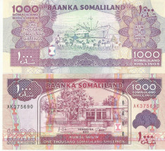 BANCNOTA SOMALIA 1.000 SHILLINGS 2011 NECIRCULATA foto