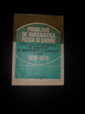 Probleme de matematica ,fizica si chimie foto