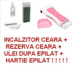 aparat ceara kit epilat set epilare aparat incalzit ceara incalzitor foto