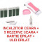 KIT EPILARE SET EPILAT INCALZITOR aparat incalzit ceara + 5 cartuse + set hartie epilat + ulei dupa epilat