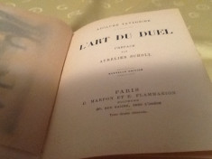 L;ART DU DUEL-ADOLPHE TAVERNIER foto