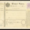 Romania 1894 - Mandat postal Spic de grau 25b violet, carton alb neperforat
