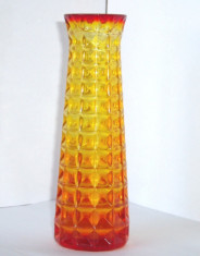 Vaza solifleur amberina - Wafe - design Paul Kedelv, Reijmyre Glass (3+1 GRATIS) foto