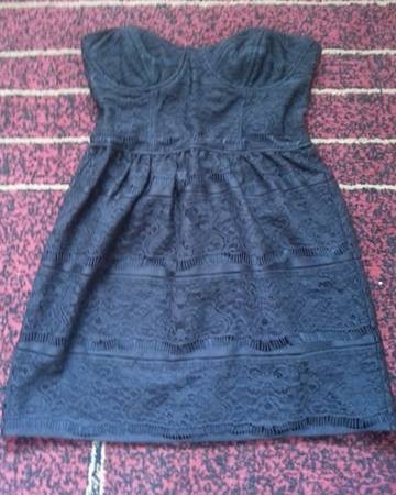 Rochie ZARA mar m ( recomand pt s) !!! Foarte frumoasa, dantela !!!, Negru,  Fara bretele | Okazii.ro