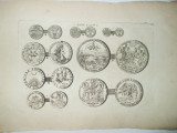 Gravura circa 1820 monede Ungaria