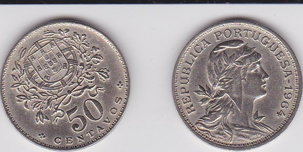Portugalia 50 centavos 1964