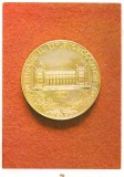 Carte postala(ilustrata)-- Medalie reprezentand Muzeul National de Istorie al RSR, Necirculata, Printata