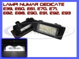 SET LAMPI DEDICATE BMW E39, E60, E61, E70, E71, E82, E90, E91, E92 - LAMPA PLACUTA NUMAR INMATRICULARE - 24 LED LEDURI SMD - CULOARE ALB XENON 6000K, ZDM