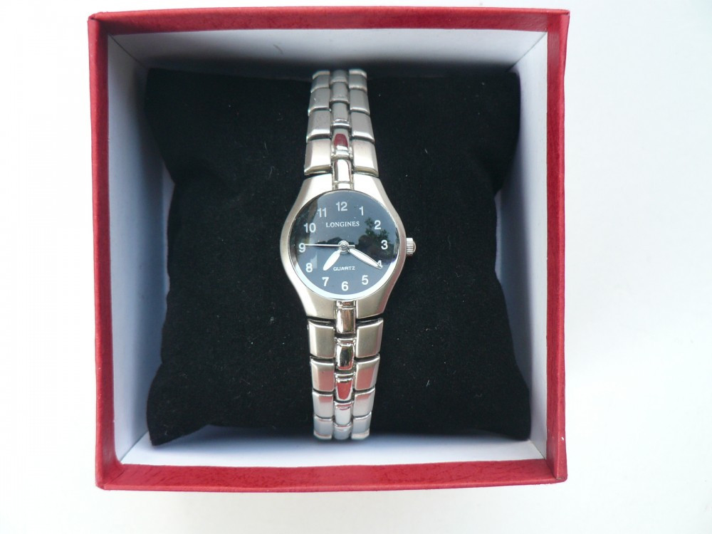 CEAS DAMA CU BRATARA METALICA LG DB 201204 S, Quartz si cutie pt ceas,  Elegant, Inox, Longines | Okazii.ro