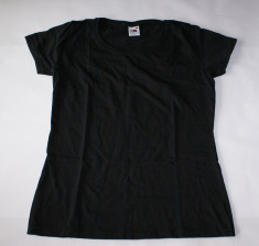 T Shirt - Tricou - Dama - Fruit of The Loom --- Negru foto