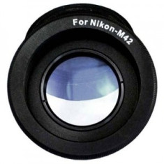 Inel adaptor Nikon M42 cu sticla, permite focalizarea la infinit pentru obiectiv Zenit Praktica, pentru Nikon D400, D600, D800, D7100, D5200, D5100 foto