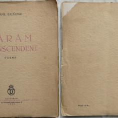 Camil Baltazar , Taram transcendent , Poeme , 1939 , prima editie