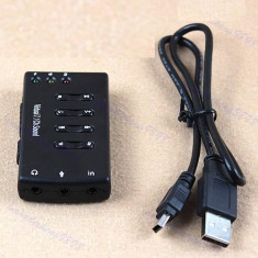 USB DAC Placi de sunet usb 7.1 placa audio placa de sunet laptop placa sunet Virtual 7.1 Channel CH 3D Virtual Audio Sound Card Adapter placa sunet pc foto