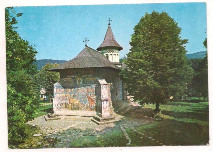 carte postala(ilustrata)-- Biserica Voronet