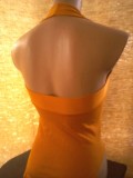 Body top cu spatele gol, superb, Orange, Universala, S/M