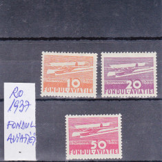 ROMANIA 1937 FONDUL AVIATIEI