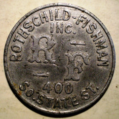 F.631 USA SUA CHICAGO JETON ROTHSCHILD FISHMAN GOOD FOR 5C 24mm