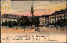 Timisoara Timis 1904 vedere cp Piata Eugen de Savoia foto