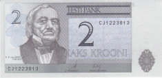 Bancnota Estonia 2 Krooni 2007 - P85b UNC foto