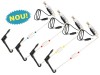 Set 4 Swingere Pescuit cu Iluminare LED si Contragreutate, Avertizori Rosu/Galben/Verde/Albastru